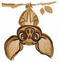 Halloween bat embroidery design