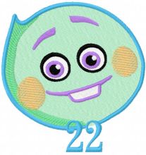 22 smile embroidery design