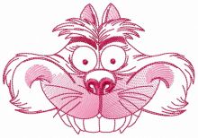 Cheshire cat hat sketch embroidery design