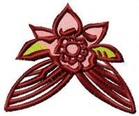 Flower country style free embroidery design