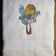 Towel with little fairy embroidery design