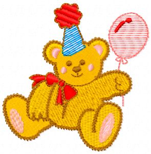 Teddy bear free machine embroidery design