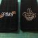 Embroidered kitchen black towels with free embroidery