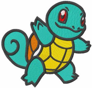 Squirtle embroidery design
