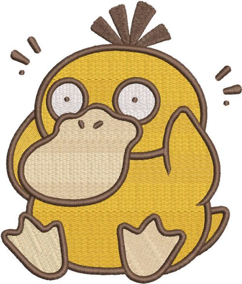 Pokemon Psyduck embroidery design