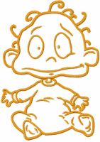 Tommy one colored embroidery design