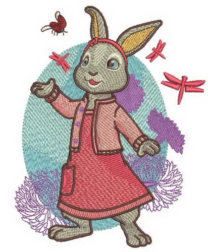 Bunny girl 2 machine embroidery design