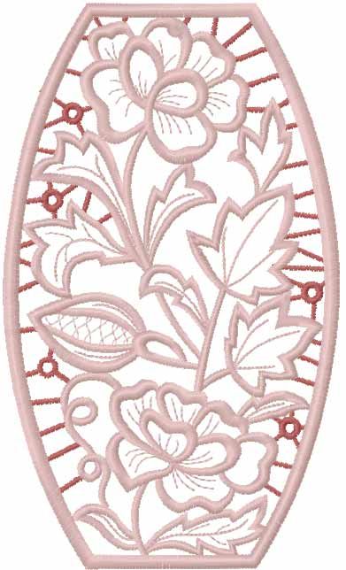 Flower lace decoration free embroidery design
