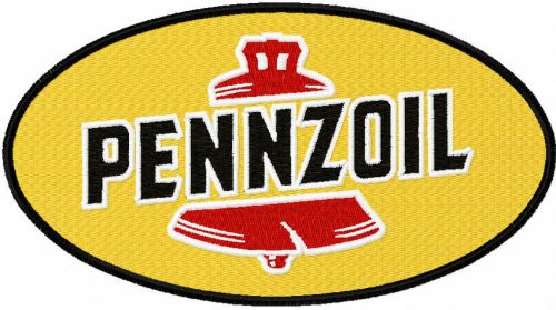 Pennzoil logo embroidery design