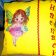 Baby love fairy embroidery design on pillowcase