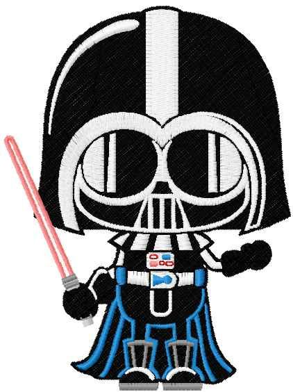 Darth Vader chibi embroidery design