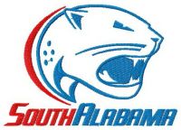 South Alabama Jaguars logo embroidery design
