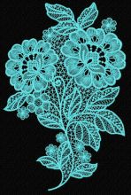 Lace flower embroidery design