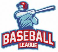 Baseball league 2 embroidery design