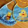 Embroidered baby bibs with teddy bears designs
