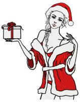 Santa's new look embroidery design