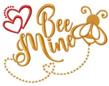 Bee mine embroidery design