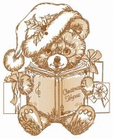 Xmas hymns for teddy bear embroidery design