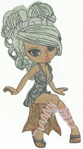 Girl in forest 3 embroidery design