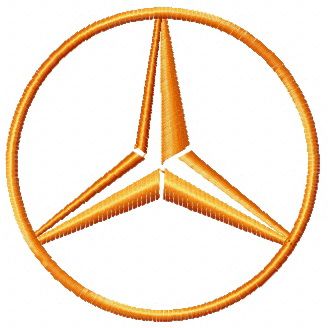 Mercedes-Benz logo 3 machine embroidery design