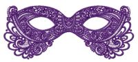 Purple mask embroidery design