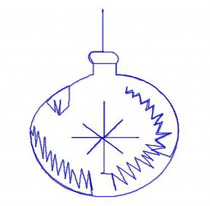 Christmas ball 3 machine embroidery design