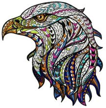 Mosaic eagle embroidery design