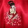 Modern geisha with flower design embroidered