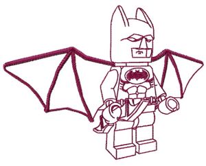 Lego Batman embroidery design