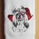 Embroidered towel with Maltese dog design