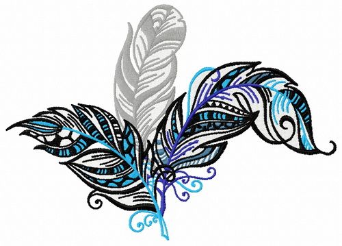 Feather 27 machine embroidery design