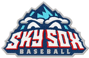 Sky Sox baseball logo machine embroidery design