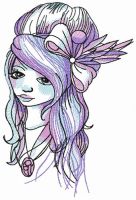 Depression embroidery design