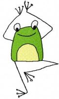 Funny frog free embroidery design 14