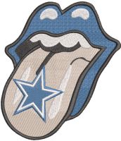 Dallas Cowboys lip embroidery design