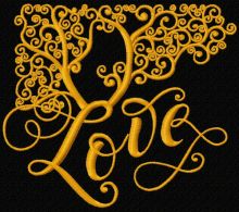 Love 4 embroidery design