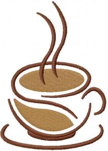 Coffee cup 17 embroidery design