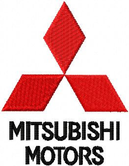 Mitsubishi Motors Logo machine embroidery design