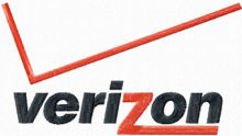 Verizon logo embroidery design