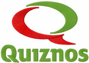 Quiznos logo embroidery design