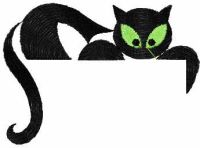 Black cat free embroidery design 11