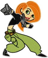 Kim Possible Attack embroidery design