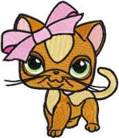 Kitty Littlest Pet Shop embroidery design