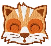 Sleeping fox face free embroidery design