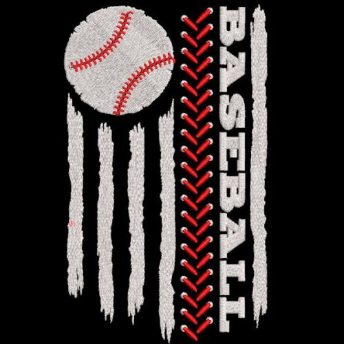 Baseball modern style embroidery design