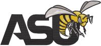Alabama State Hornets logo embroidery design
