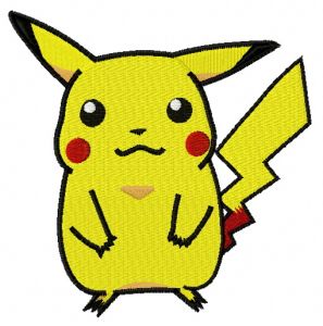 Pikachu embroidery design