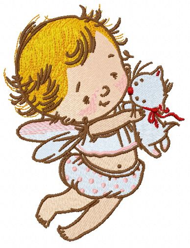 Baby cupid 6 machine embroidery design