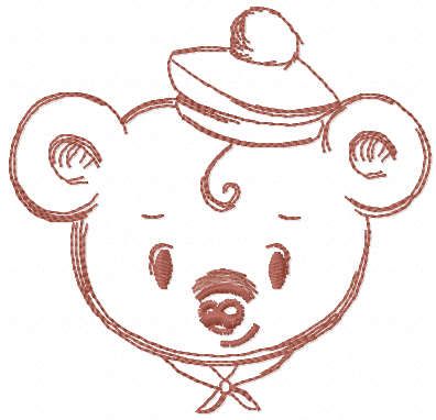 Teddy bear marine free embroidery design