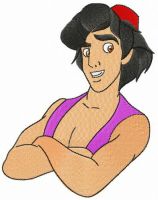 Brave Aladdin embroidery design